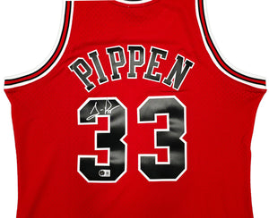 Scottie Pippen Autographed Chicago Bulls Mitchell & Ness 97-98 Red Jersey | Beckett Witnessed
