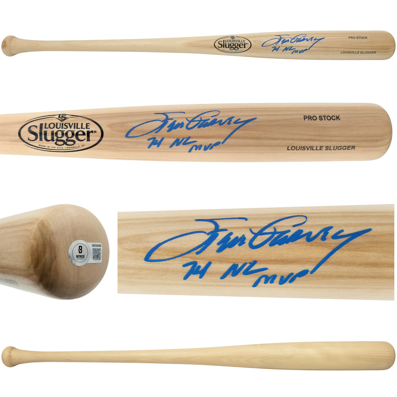 Steve Garvey Autographed Blonde Louisville Slugger Pro Stock Baseball Bat Los Angeles Dodgers "1974 NL MVP" Beckett BAS Witness