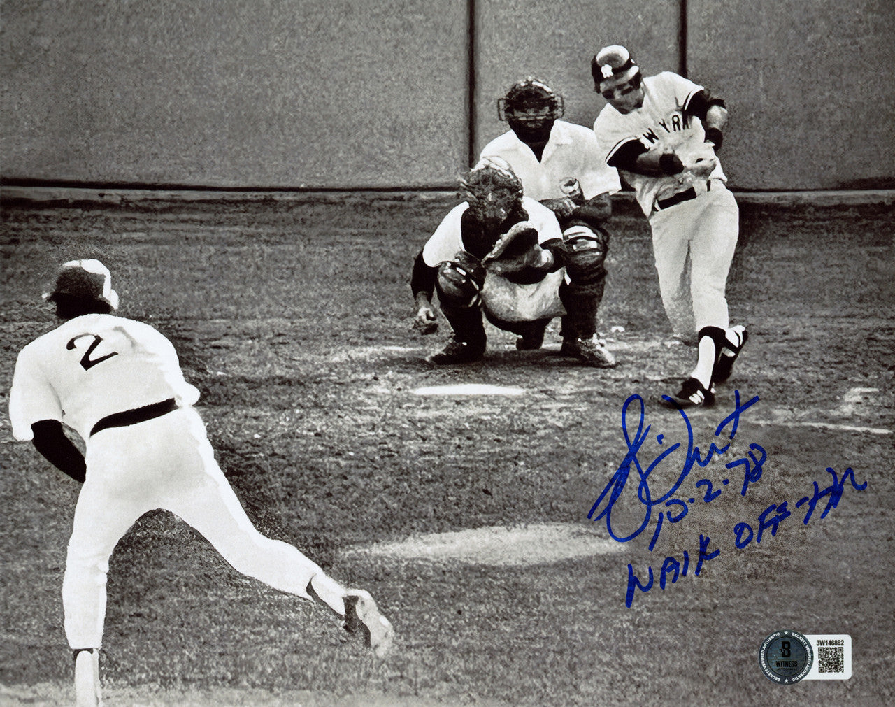 Bucky Dent Autographed 8x10 Photo New York Yankees "10-2-78 Walk Off HR" Beckett BAS Witness