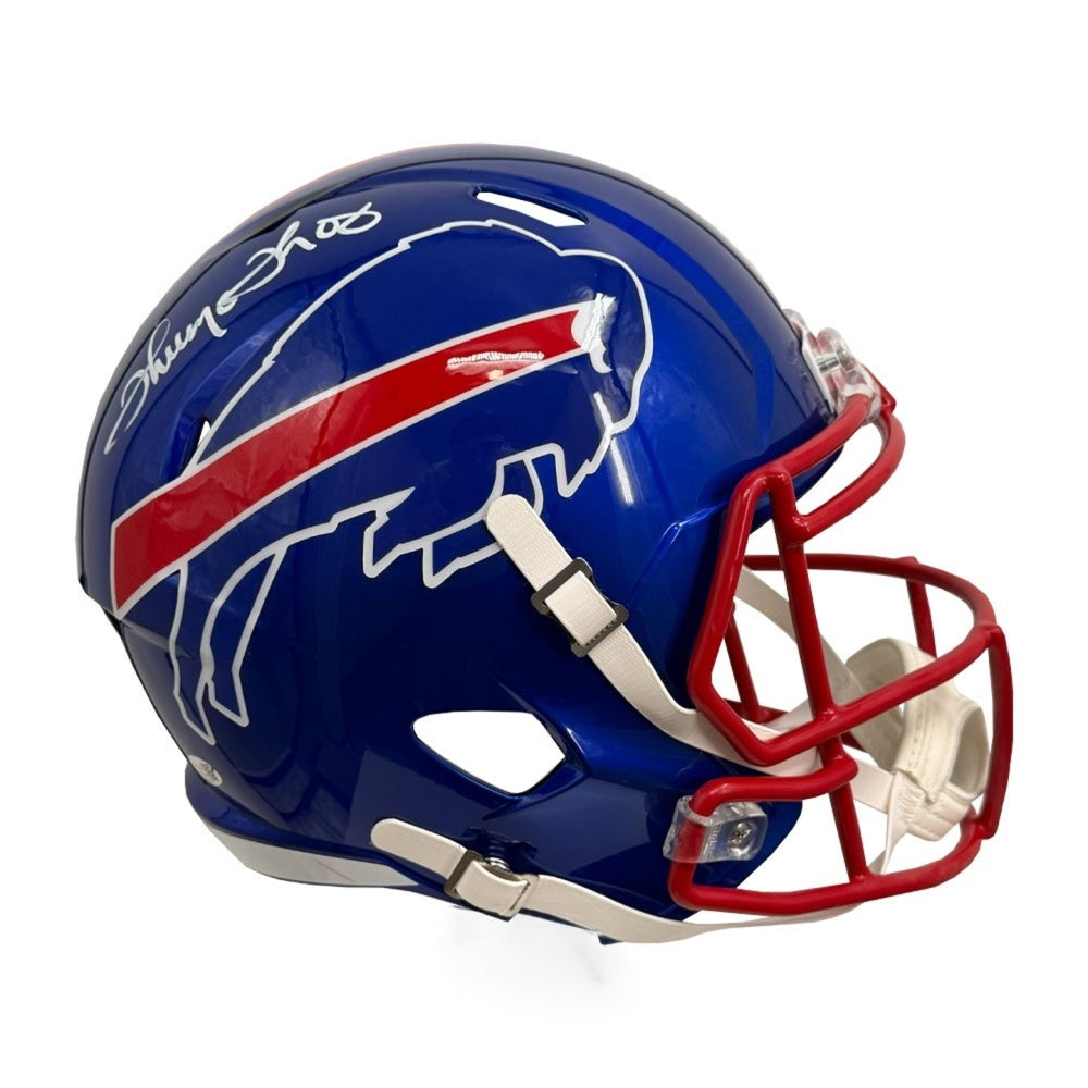 Thurman Thomas Autographed Buffalo Flash Full-Size Helmet | JSA Authenticated