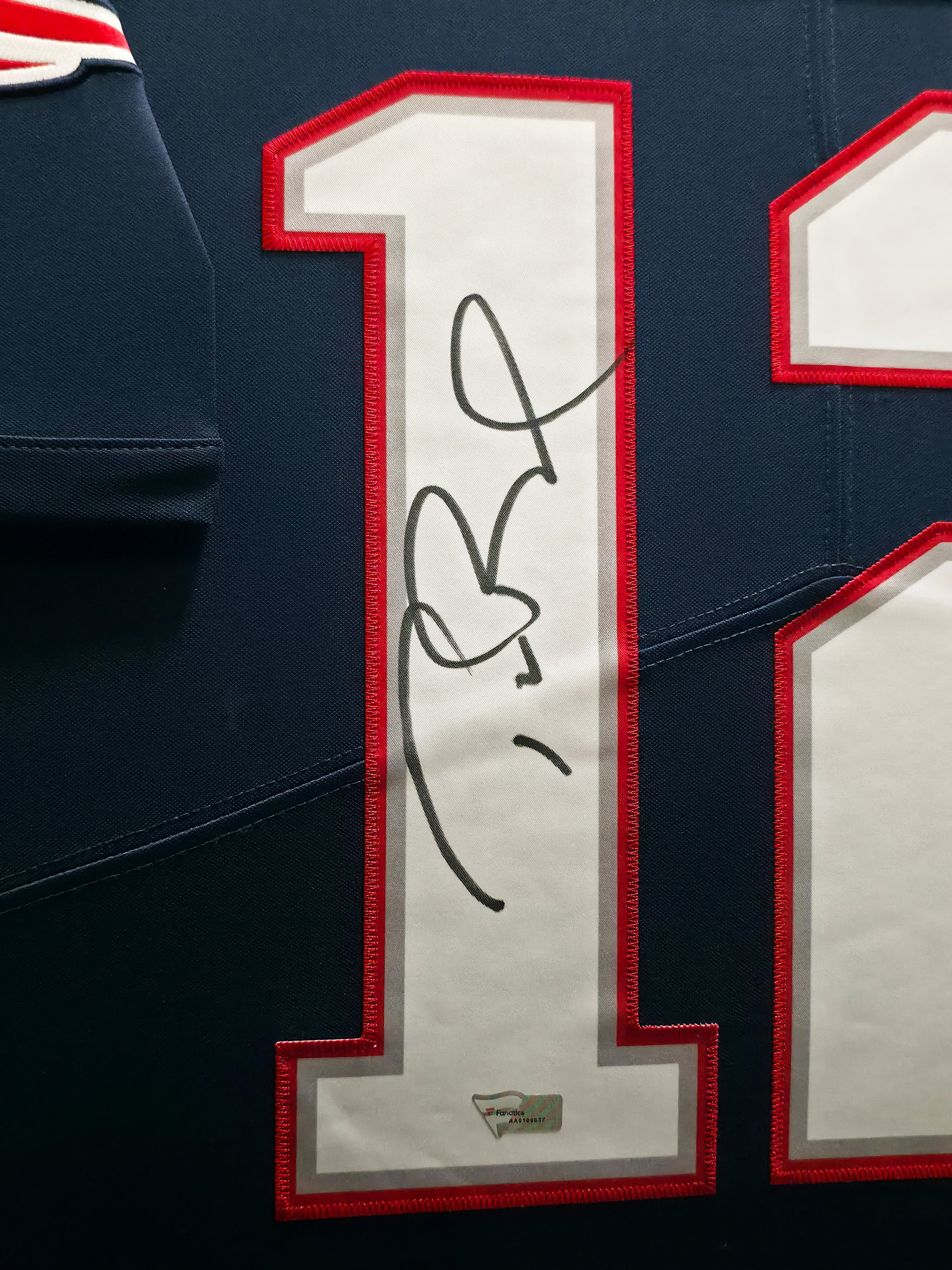 Tom Brady Autographed Framed New England Patriots Blue Nike Jersey | Fanatics #AA0106637