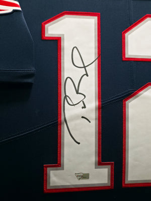 Tom Brady Autographed Framed New England Patriots Blue Nike Jersey | Fanatics #AA0106637