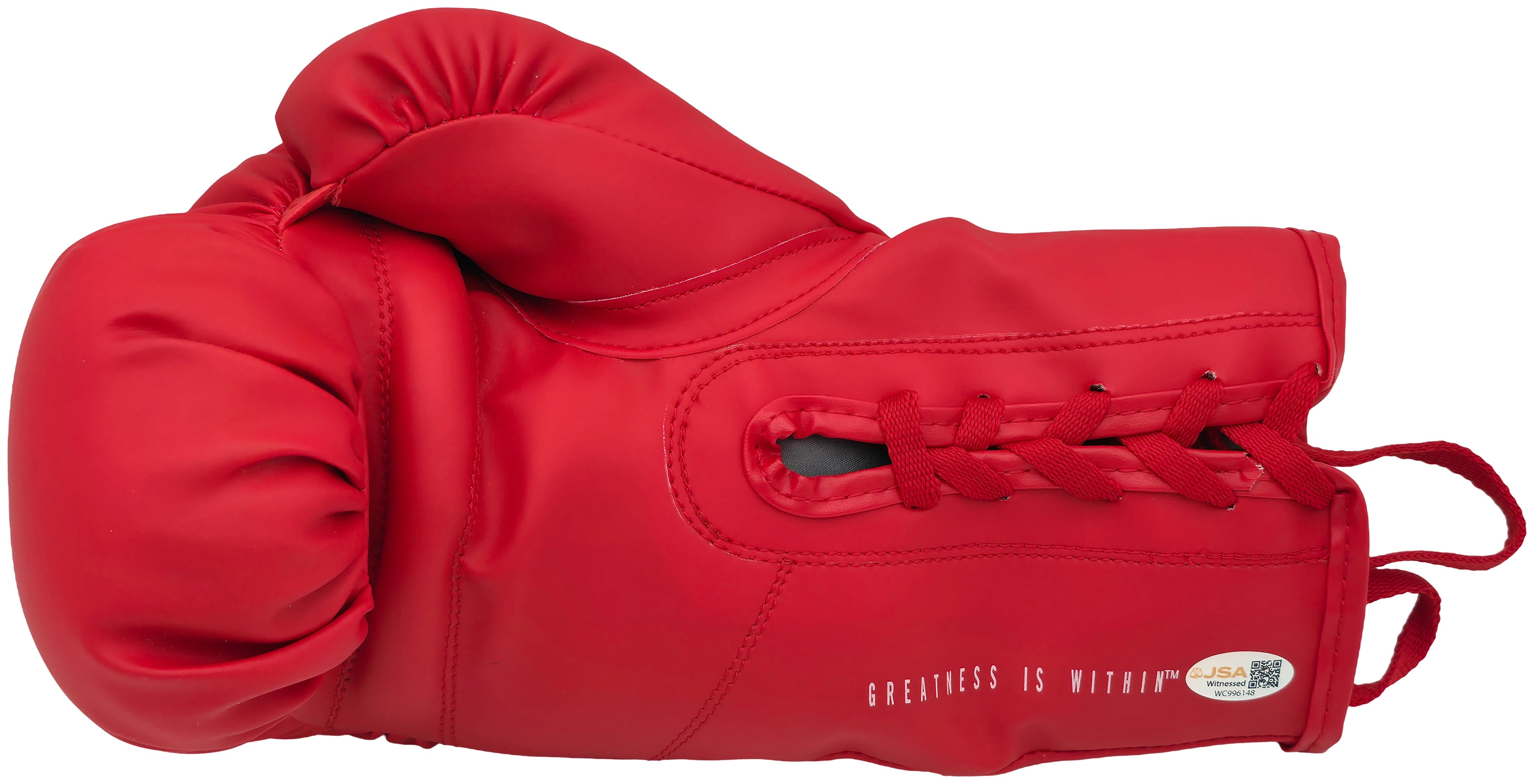 Tyson Fury Autographed Red Everlast Boxing Glove (Right Hand) | JSA Witness