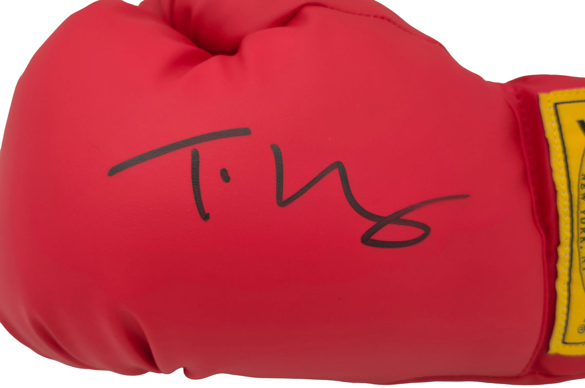 Tyson Fury Autographed Red Everlast Boxing Glove (Left Hand) | JSA Witness