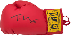 Tyson Fury Autographed Red Everlast Boxing Glove (Left Hand) | JSA Witness