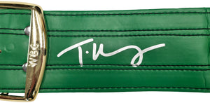 Tyson Fury Autographed Full Size Green WBC World Championship Belt | JSA Witness