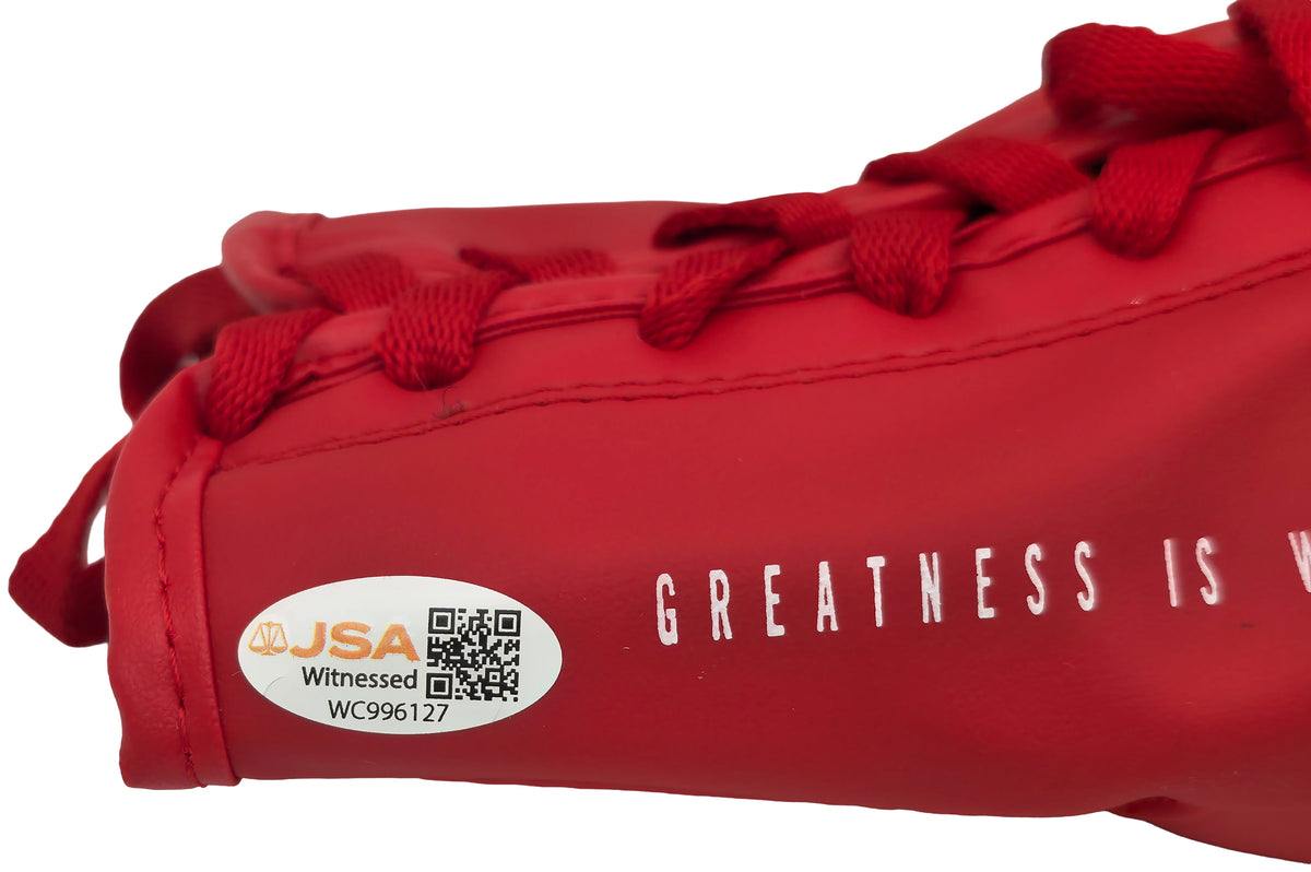 Tyson Fury Autographed Red Everlast Boxing Glove (Left Hand) | JSA Witness