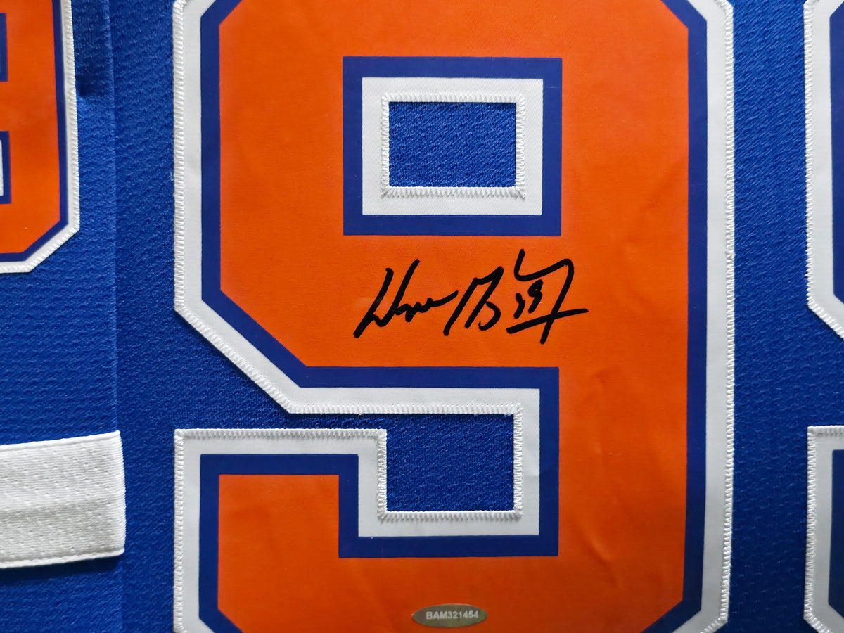 Wayne Gretzky Autographed Edmonton Oilers 1986-87 Throwback Jersey Framed | UDA