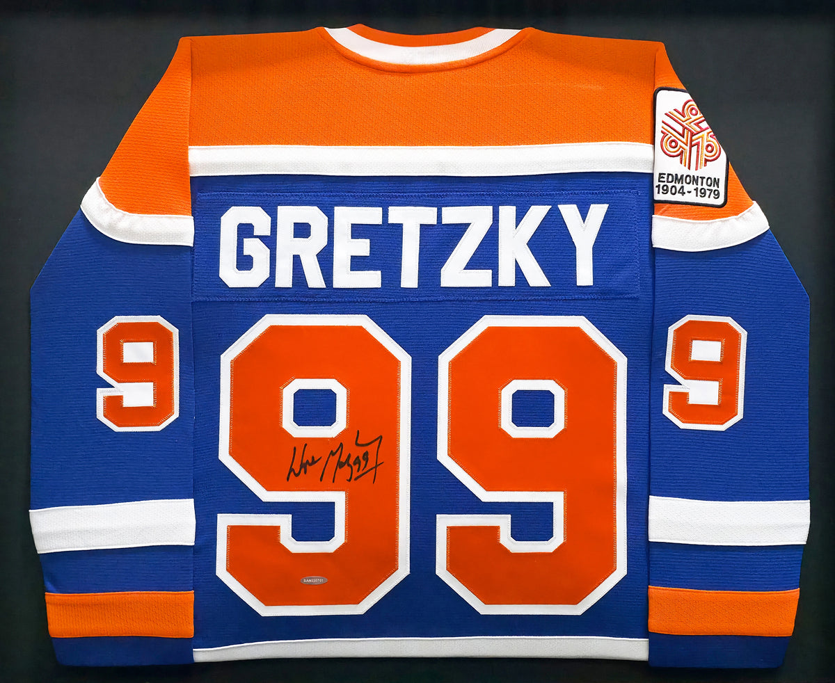 Wayne Gretzky Autographed Edmonton Oilers 1979-80 Rookie Jersey Framed | UDA
