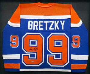 Wayne Gretzky Autographed Edmonton Oilers 1986-87 Throwback Jersey Framed | UDA