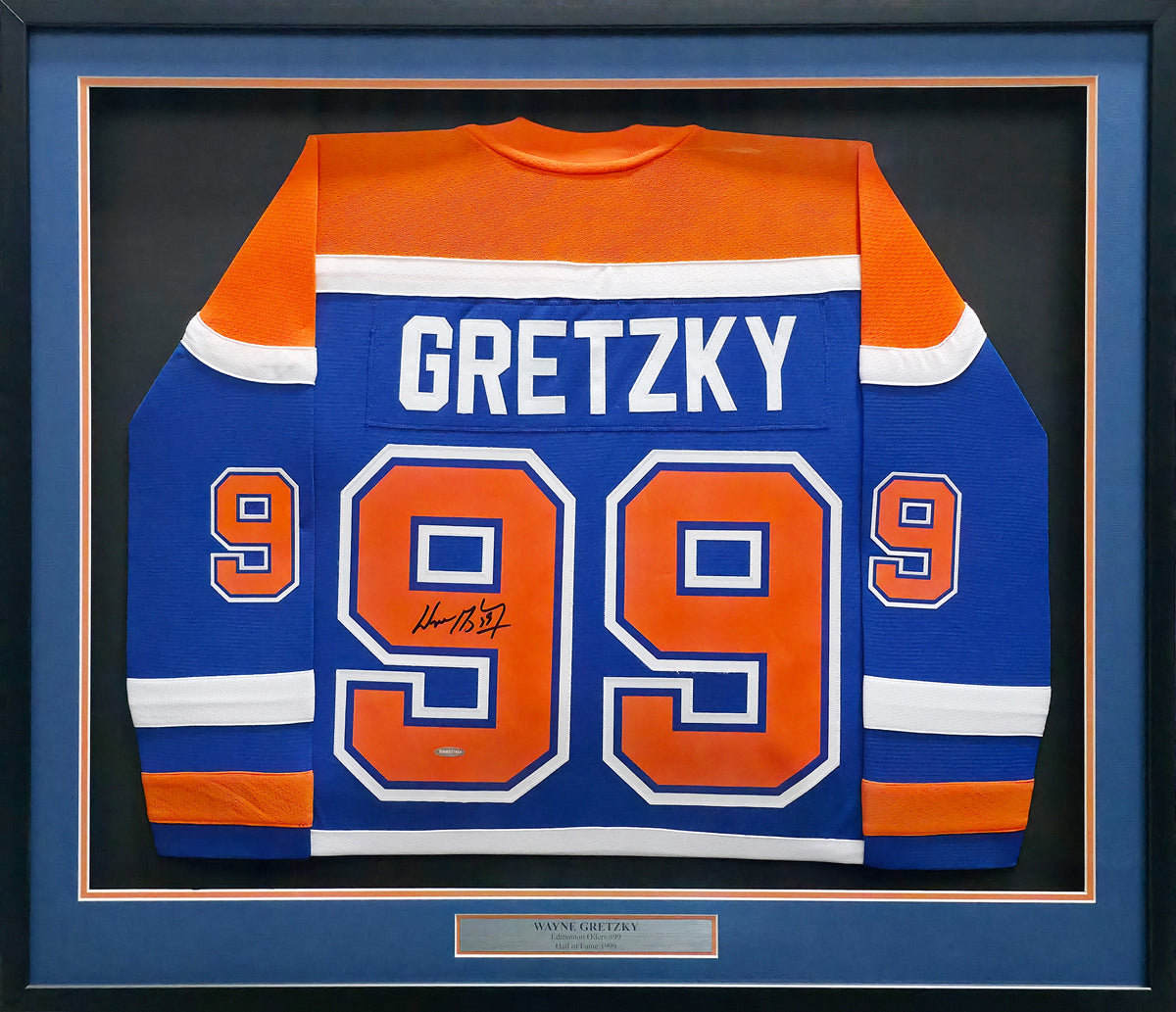 Wayne Gretzky Autographed Edmonton Oilers 1986-87 Throwback Jersey Framed | UDA