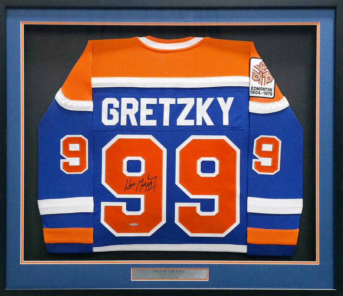 Wayne Gretzky Autographed Edmonton Oilers 1979-80 Rookie Jersey Framed | UDA