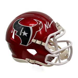 Nico Collins Autographed Houston Texans Flash Alternate Riddell Speed Mini Football Helmet - Beckett BAS Authenticated