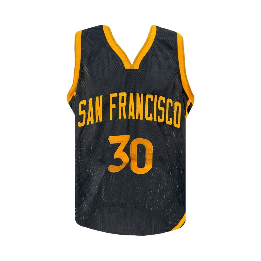 Stephen Curry Autographed Golden State Warriors Black City Edition Custom Basketball Jersey Size XL - JSA Authenticated