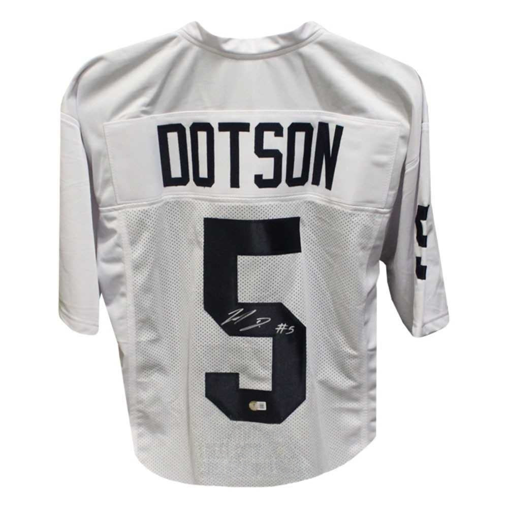 Jahan Dotson Autographed Penn State Custom White Football Jersey - BAS
