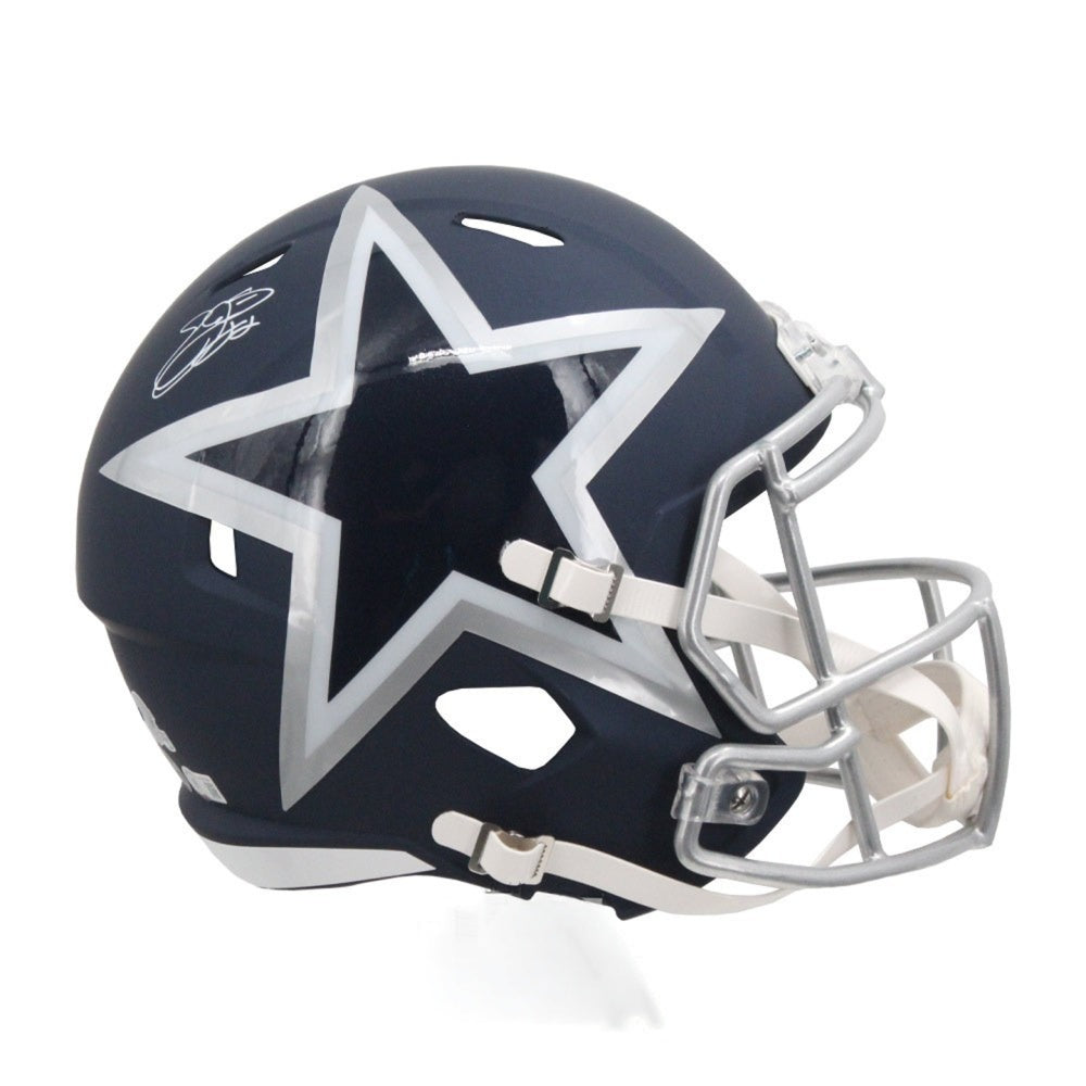 Emmitt Smith Autographed Dallas Cowboys AMP Replica Full-Size Helmet – BAS COA