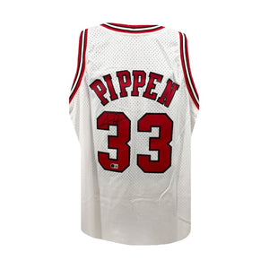 Scottie Pippen Autographed Chicago Bulls Mitchell & Ness 1997-98 White Hardwood Classics Jersey - Beckett BAS Authenticated