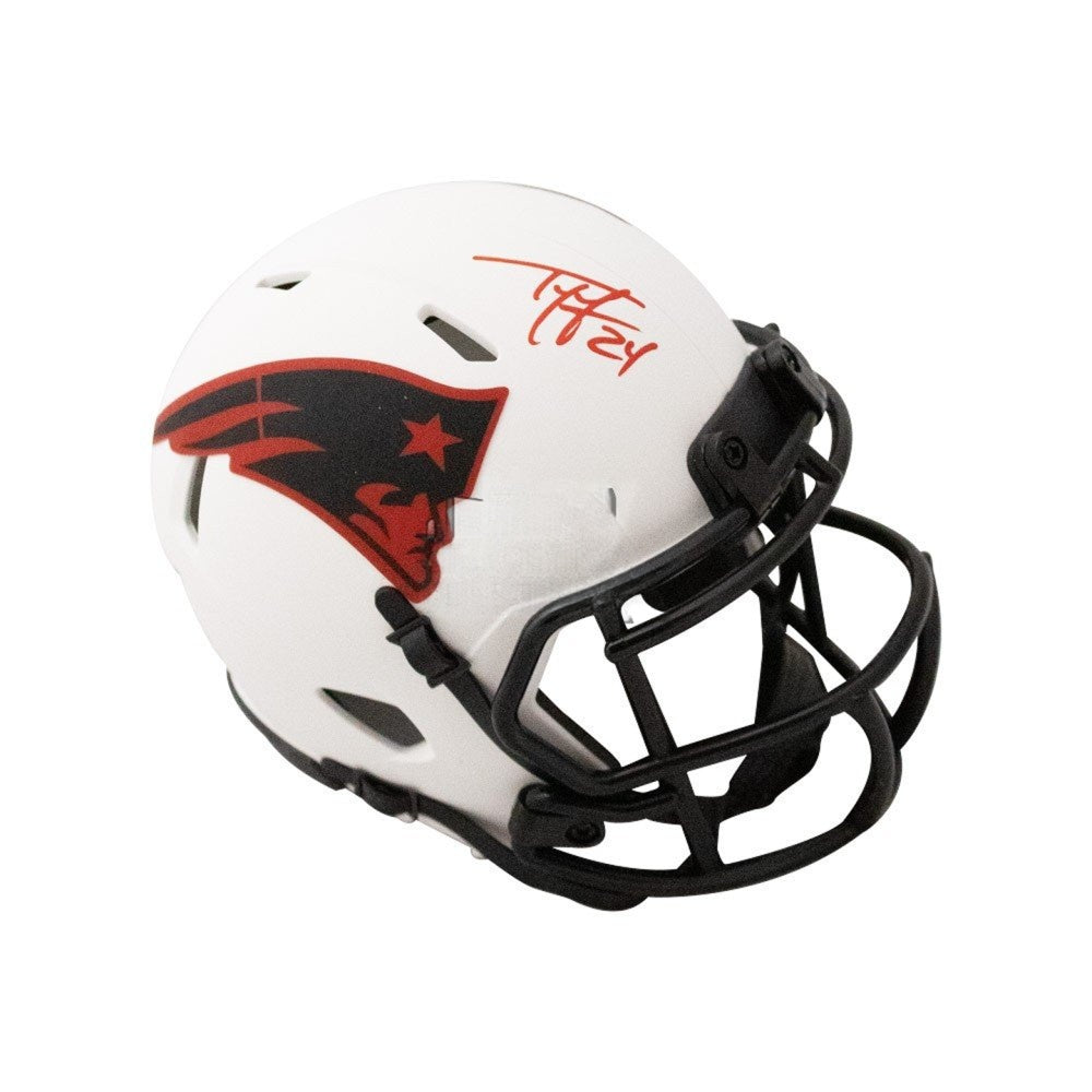 Ty Law Autographed New England Patriots Lunar Eclipse Riddell Mini Football Helmet - Beckett BAS Authenticated