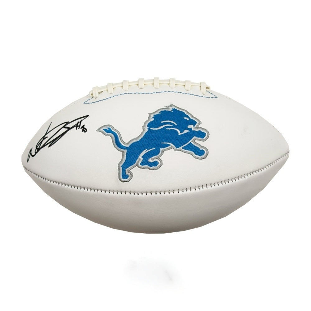 Ndamukong Suh Autographed Detroit Lions White Panel Logo Football - JSA Authenticated