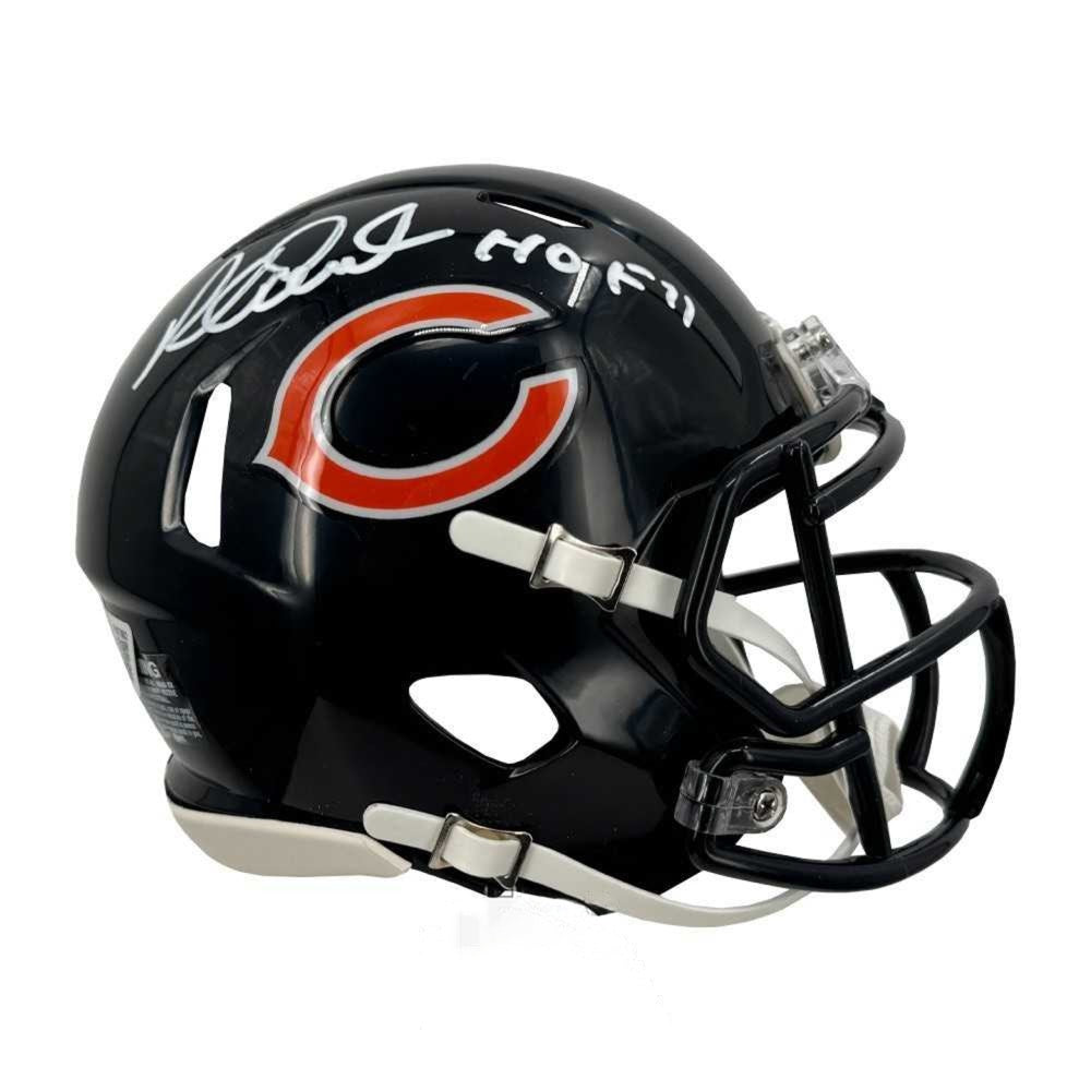 Richard Dent Autographed Chicago Bears Speed Mini Helmet with "HOF 11" Inscription - Beckett Authentication Services (BAS) Certified