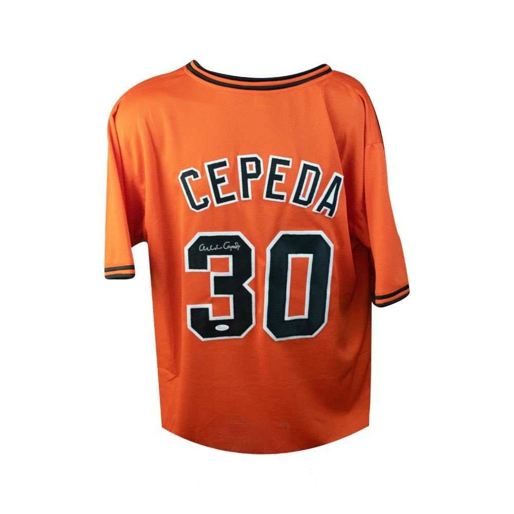 Orlando Cepeda Autographed San Francisco Giants Custom Orange Baseball Jersey - JSA COA