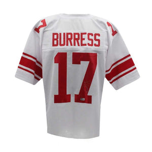 Plaxico Burress Autographed New York Giants White Custom Jersey – Beckett BAS Witness