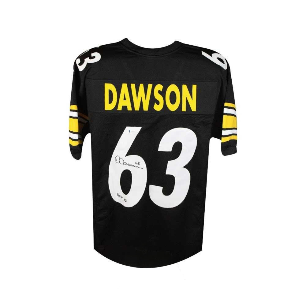 Dermontti Dawson HOF '12 Autographed Pittsburgh Steelers Custom Football Jersey - Beckett BAS Certified