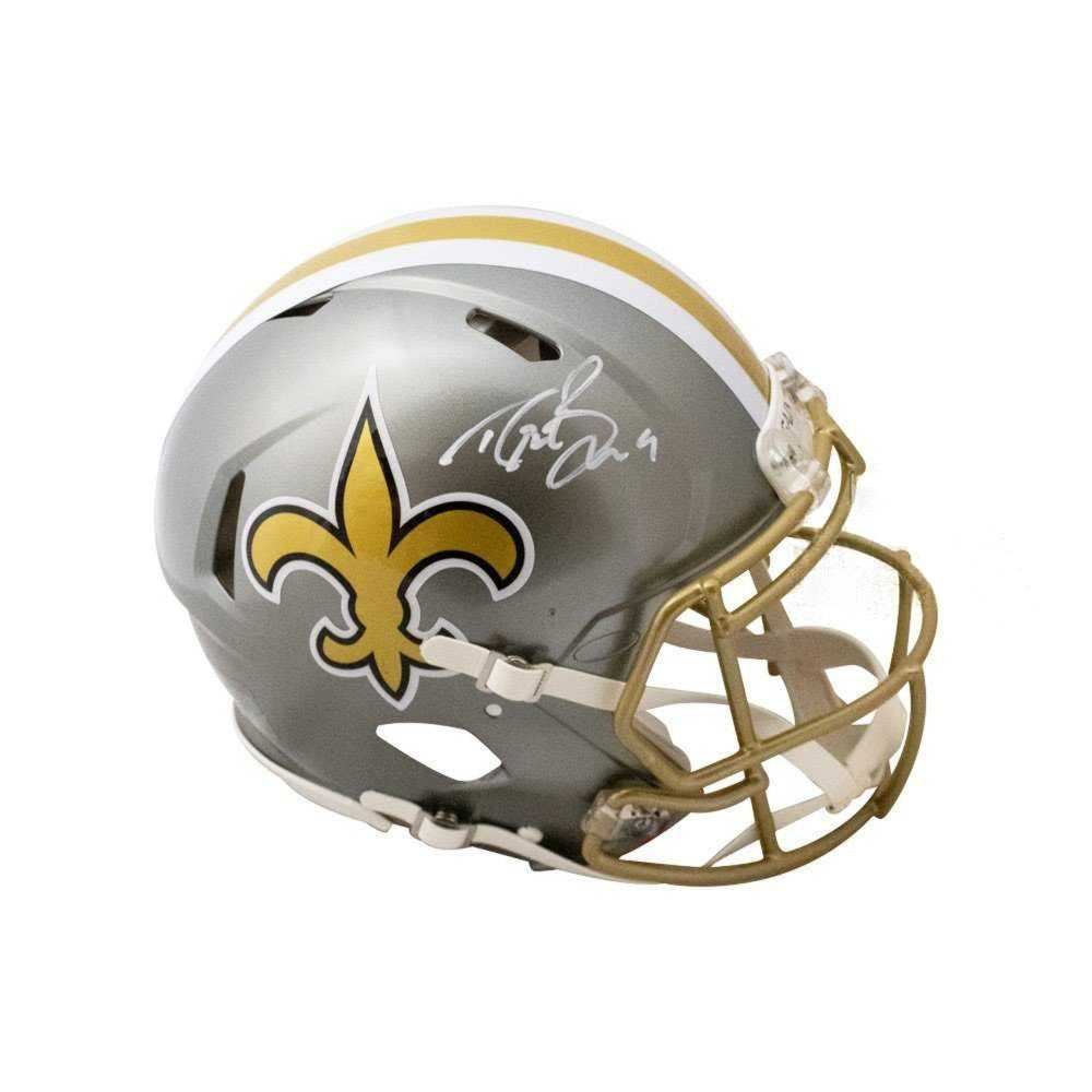 Drew Brees Signed Saints Flash Authentic Helmet (White Ink) – BAS COA