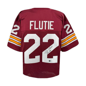 Doug Flutie Heisman 84 Autographed Boston College Custom Football Jersey - BAS (Right 2 Signed)