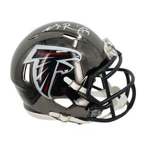 Michael Penix Jr Autographed Atlanta Chrome Mini Football Helmet - BAS