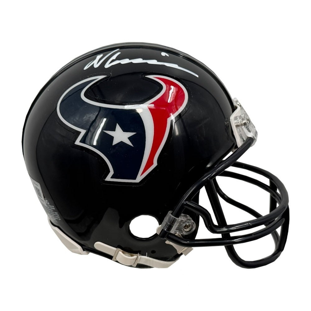 Nico Collins Autographed Houston Texans Riddell Speed Mini Football Helmet - Beckett BAS Authenticated