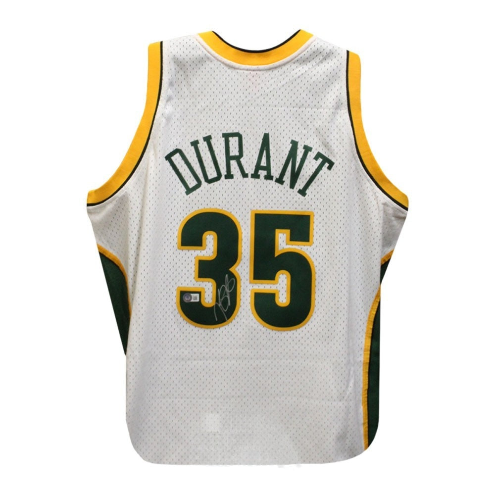 Kevin Durant Autographed Seattle Super Sonics Authentic White Basketball Jersey - BAS