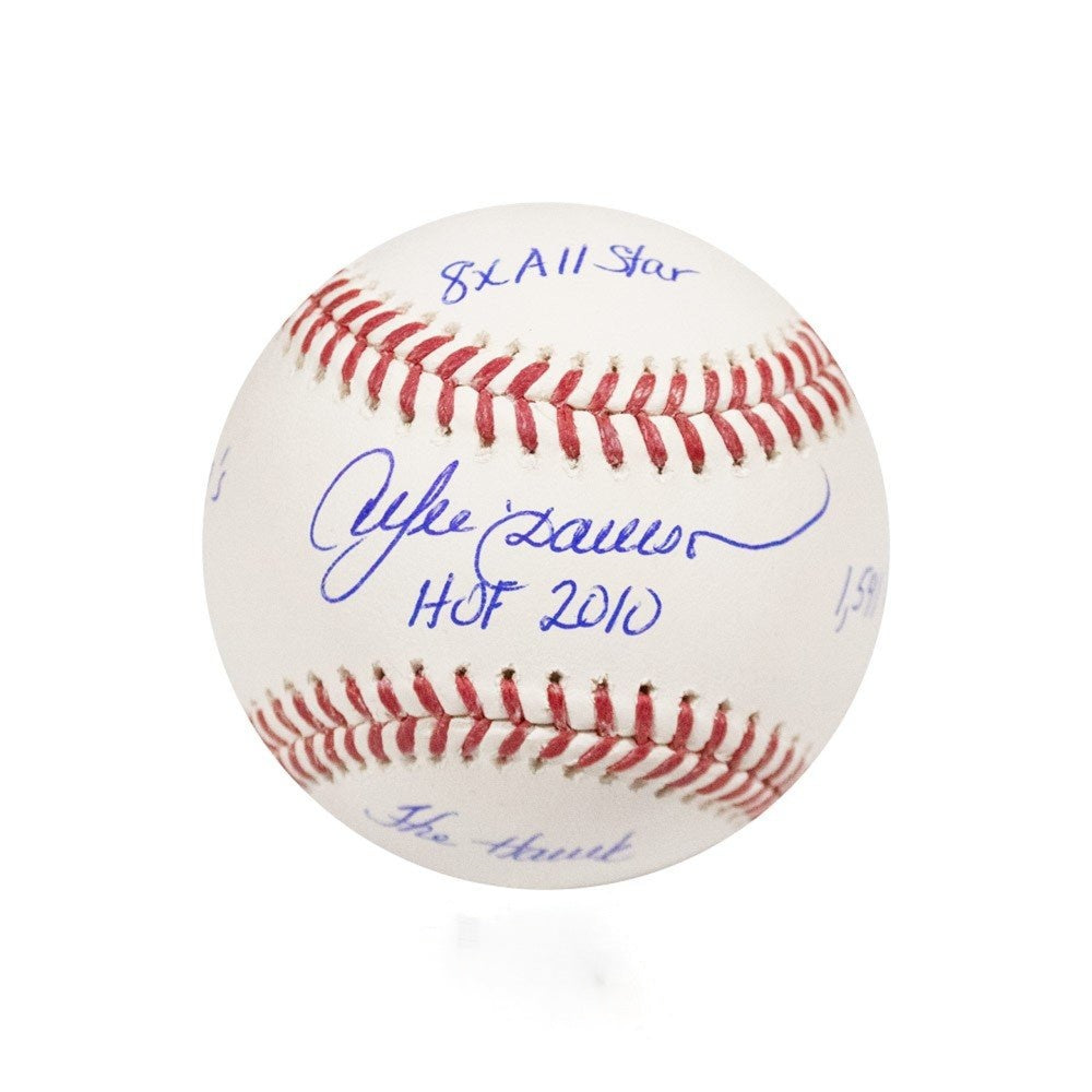 Andre Dawson Autographed Official MLB Baseball w/ 5 Inscriptions (HOF 2010, 8x AS, 438 HRs, 1,591 RBI, The Hawk) - Beckett BAS COA