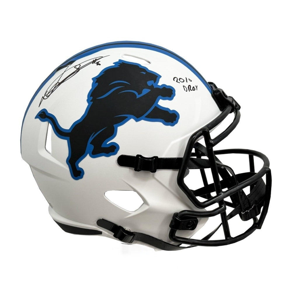 Ndamukong Suh Autographed 2010 DROY Detroit Lions Lunar Eclipse Replica Full-Size Football Helmet - JSA Authenticated