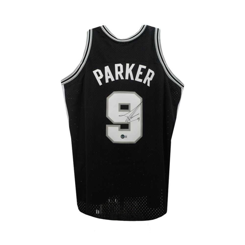 San Antonio Spurs Tony Parker Autographed Mitchell & Ness Jersey (LG) - Beckett BAS Certified