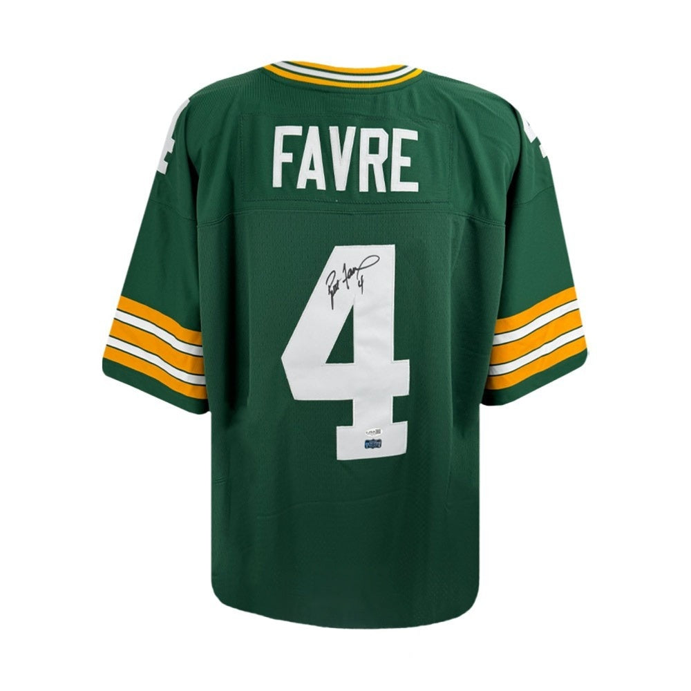 Brett Favre Autographed Green Bay Packers Mitchell & Ness Green Jersey JSA Authenticated