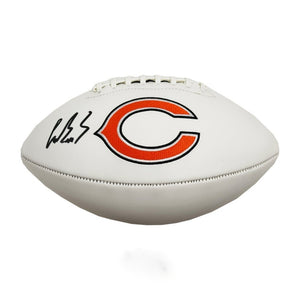 Luther Burden Autographed Chicago Bears White Logo Football - Beckett BAS Authenticated