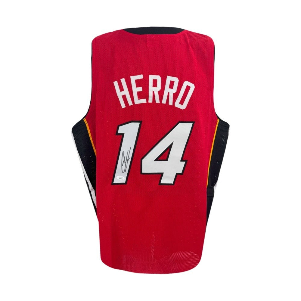 Tyler Herro Autographed Miami Heat Custom Red Basketball Jersey - Beckett BAS Certified