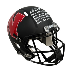 Ndamukong Suh Autographed Nebraska Cornhuskers AMP Replica Full Size Football Helmet with 5 Award Inscriptions - JSA Authenticated