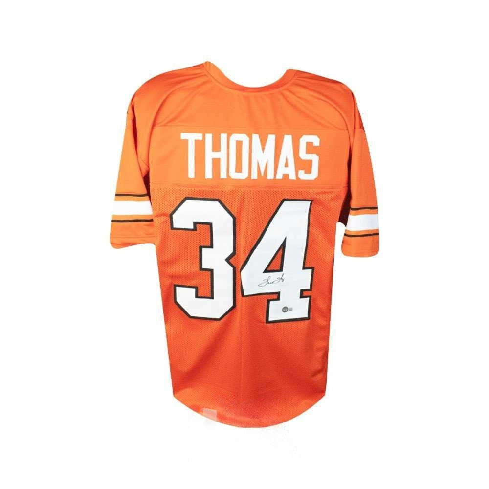 Thurman Thomas Autographed Oklahoma State Cowboys Custom Football Jersey – Beckett BAS COA