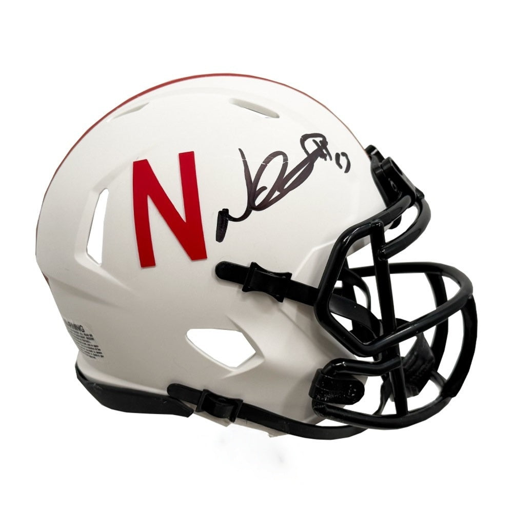 Ndamukong Suh Autographed Nebraska Cornhuskers Lunar Eclipse Alternate Mini Football Helmet - JSA Authenticated