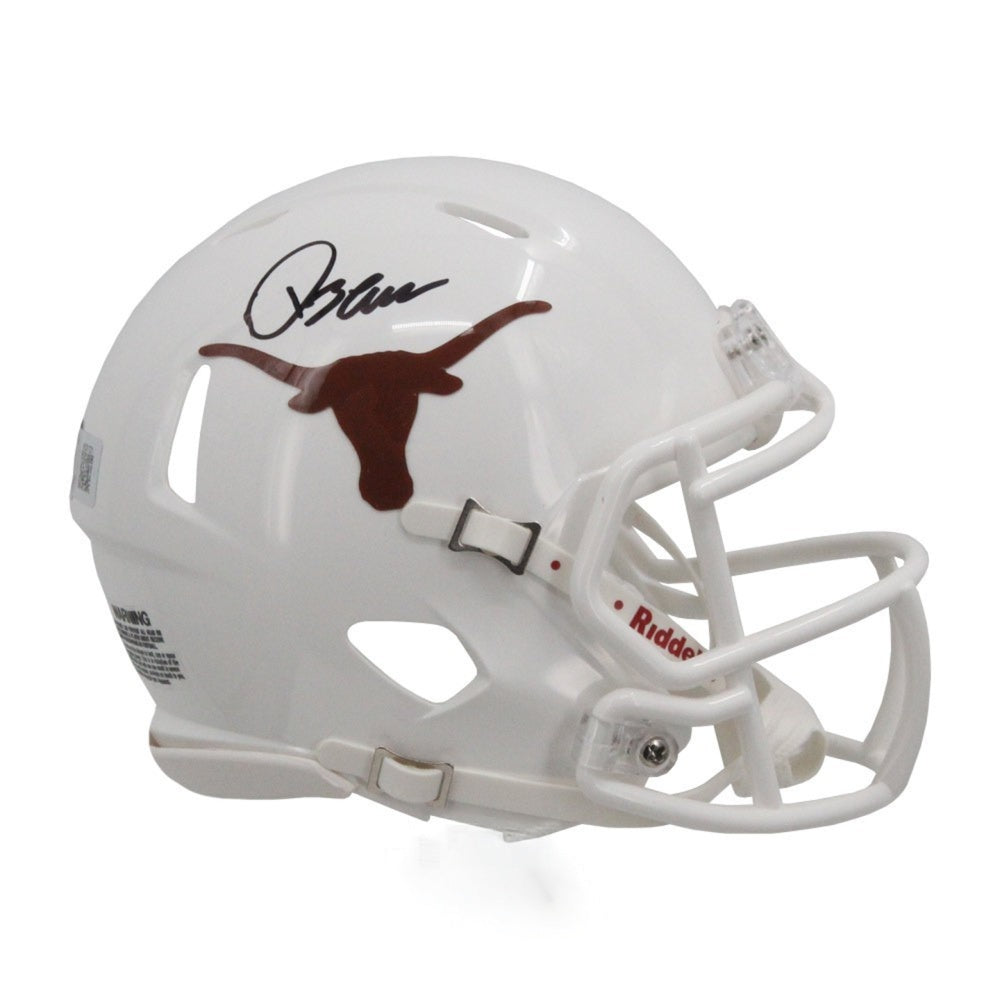 Quinn Ewers Autographed Texas Longhorns Speed Mini Football Helmet - Beckett Authentication Services (BAS) Certified