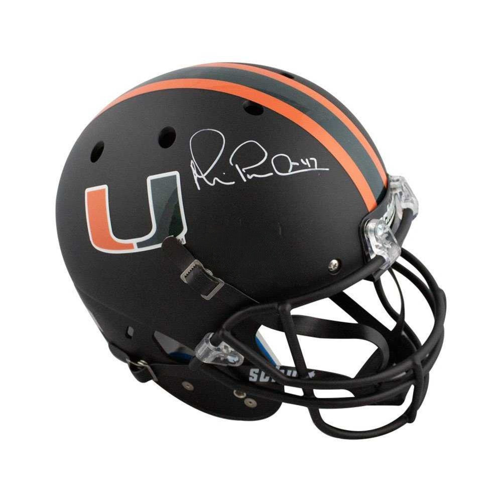 Michael Irvin Autographed Miami Hurricanes Full-Size Football Helmet – JSA COA