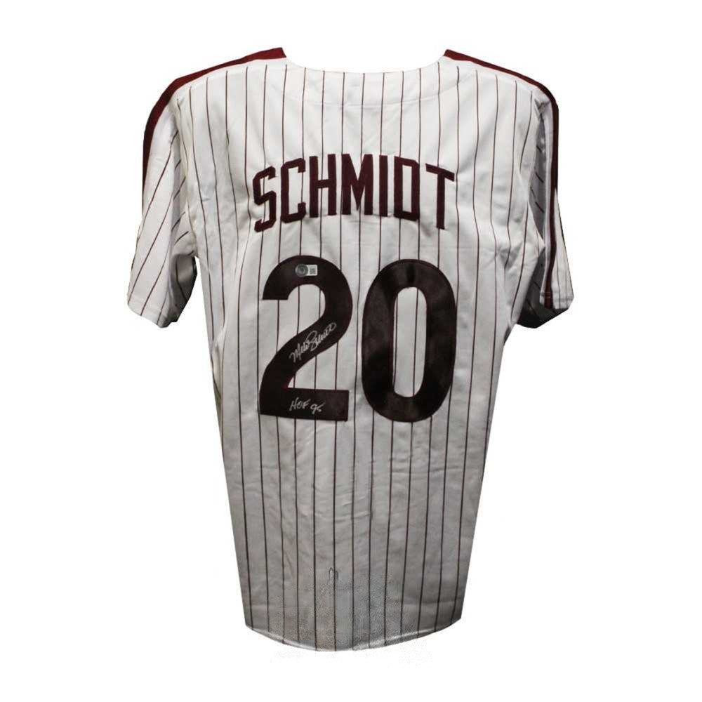 Mike Schmidt Autographed Philadelphia Phillies Custom Pinstripe “HOF 95” Jersey – BAS COA