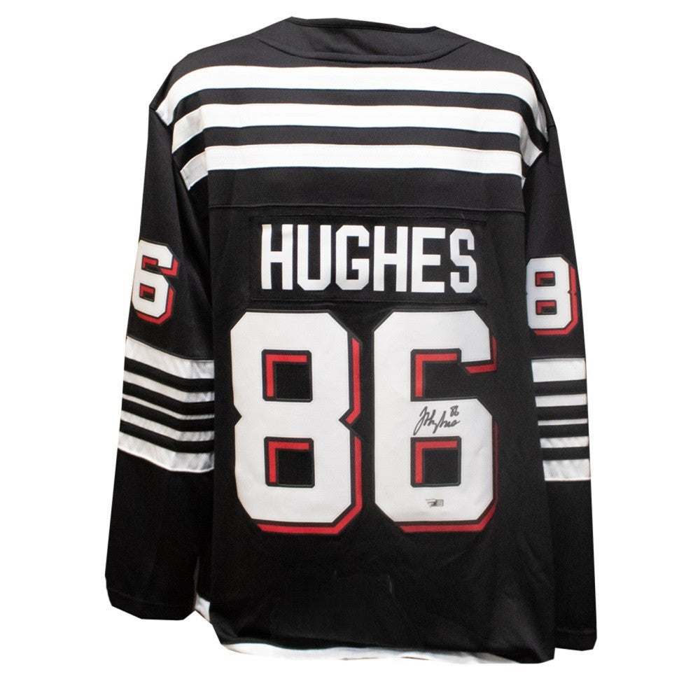Jack Hughes Autographed New Jersey Devils Alternate Black Fanatics Hockey Jersey – Fanatics Authentic