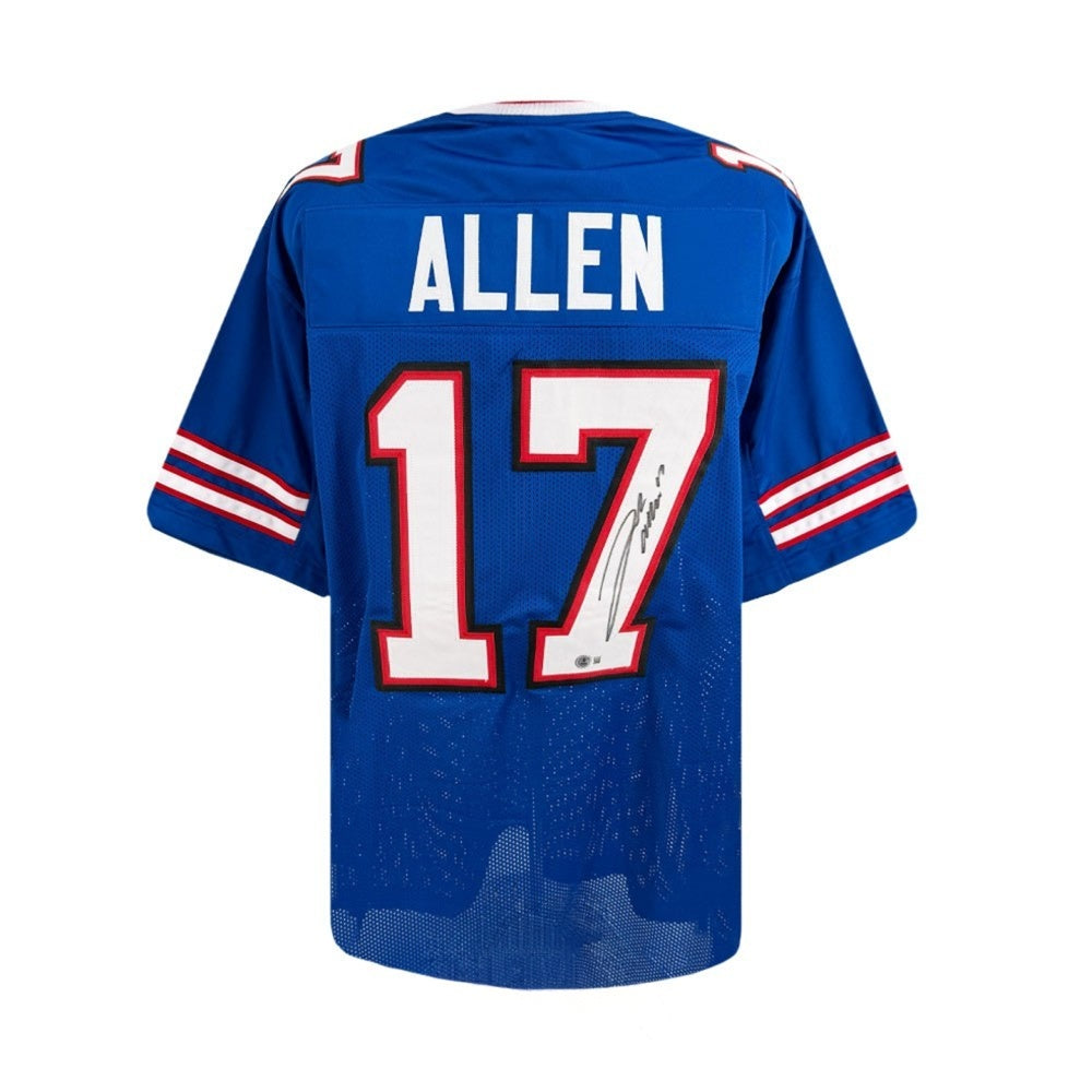 Josh Allen Signed Buffalo Bills Blue Custom Football Jersey XL – Beckett BAS