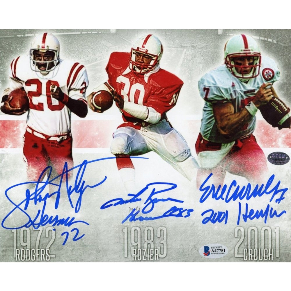 Heisman Trophy Winners Autographed Nebraska Cornhuskers 8x10 Photo - BAS LOA!
