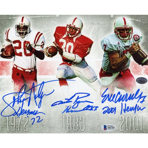 Heisman Trophy Winners Autographed Nebraska Cornhuskers 8x10 Photo - BAS LOA!