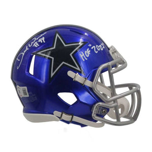 DeMarcus Ware Autographed Dallas Cowboys Flash Speed Mini Helmet with "HOF 2023" Inscription - Beckett BAS Certified