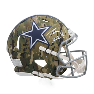 Jason Witten Autographed Dallas Cowboys Camo Authentic Full-Size Football Helmet - Beckett BAS Authenticated